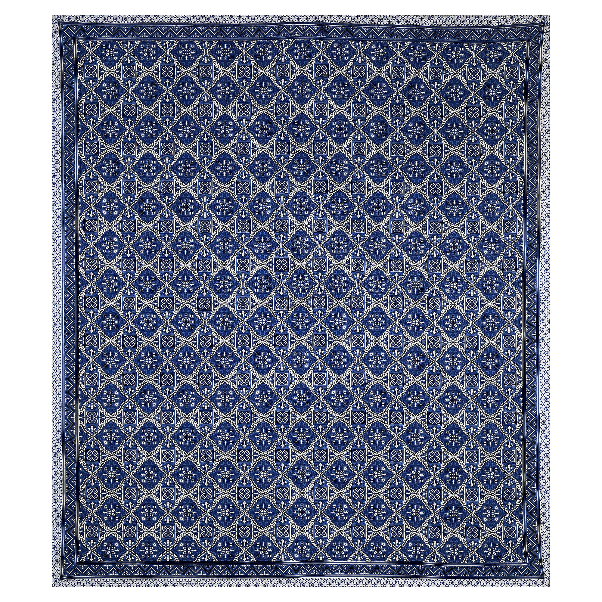 Eco Cotton Double Bedsheet with Geometric Floral Print – 90x100 Inches + 2 Pillow Covers