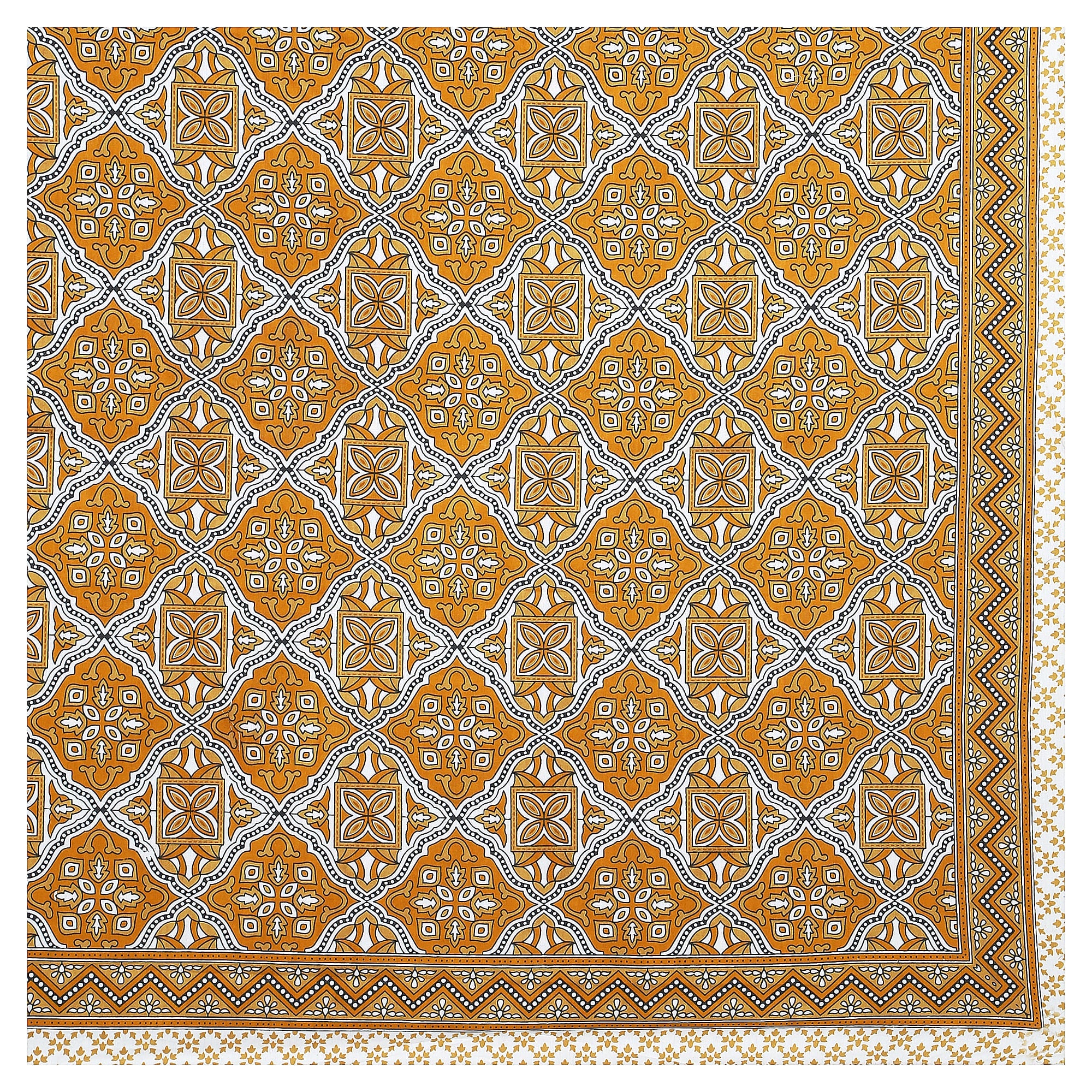 Eco Cotton Double Bedsheet with Geometric Floral Print – 90x100 Inches + 2 Pillow Covers