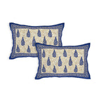 Eco Cotton Double Bedsheet with Elegant Boota Print – 90x100 Inches + 2 Pillow Covers