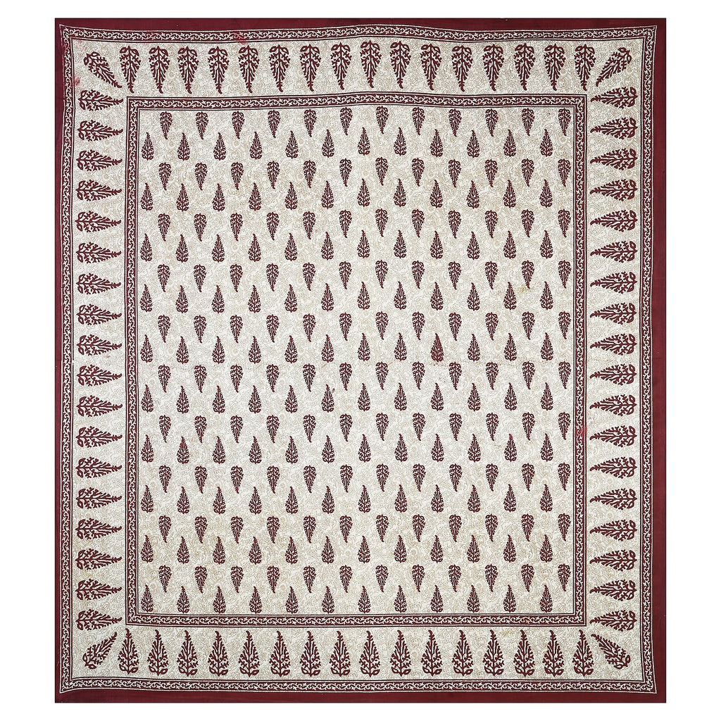 Eco Cotton Double Bedsheet with Elegant Boota Print – 90x100 Inches + 2 Pillow Covers