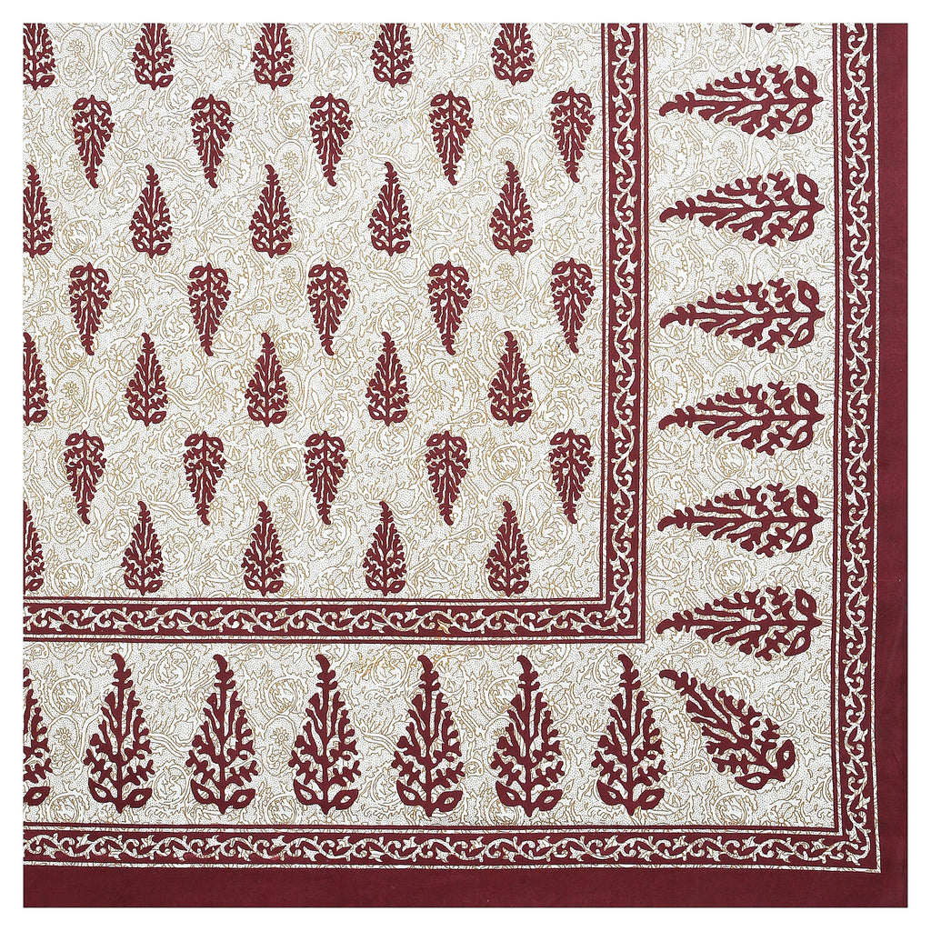 Eco Cotton Double Bedsheet with Elegant Boota Print – 90x100 Inches + 2 Pillow Covers