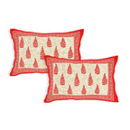 Eco Cotton Double Bedsheet with Elegant Boota Print – 90x100 Inches + 2 Pillow Covers
