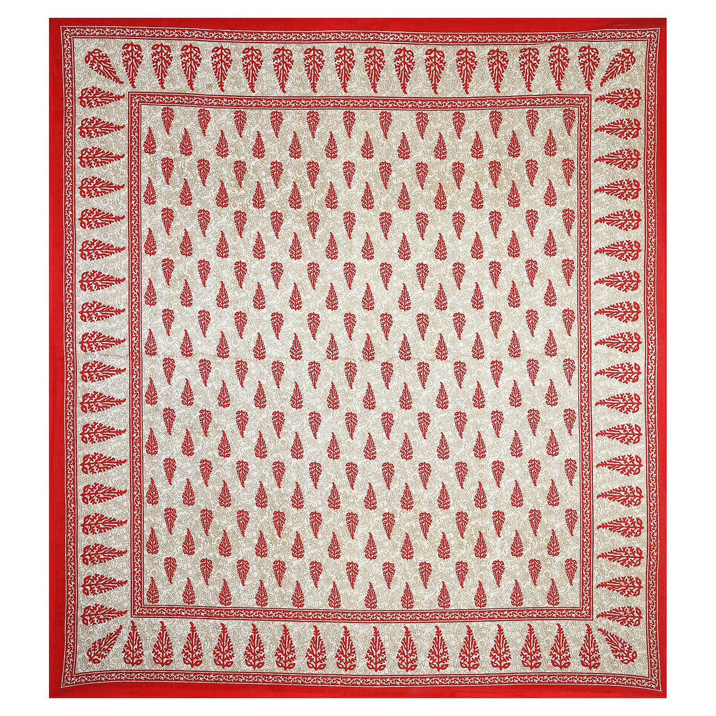 Eco Cotton Double Bedsheet with Elegant Boota Print – 90x100 Inches + 2 Pillow Covers