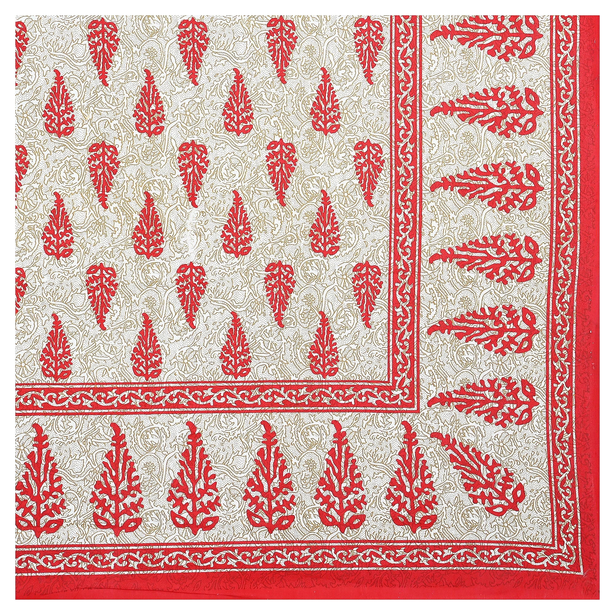 Eco Cotton Double Bedsheet with Elegant Boota Print – 90x100 Inches + 2 Pillow Covers