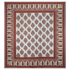 Eco Cotton Double Bedsheet with Traditional Jaal Print – 90x100 Inches + 2 Pillow Covers