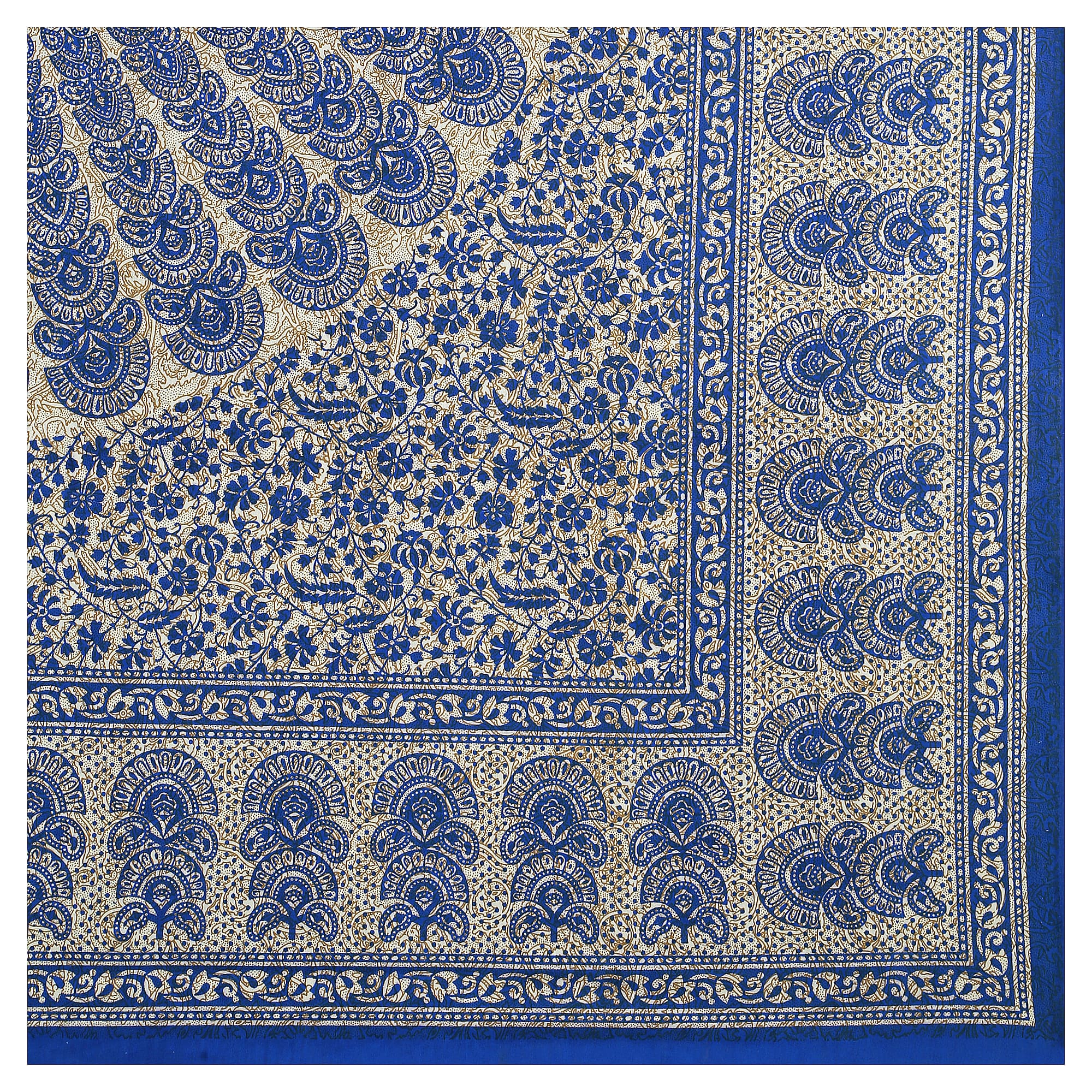 Eco Cotton Double Bedsheet with Peacock Mandala Print – 90x100 Inches + 2 Pillow Covers