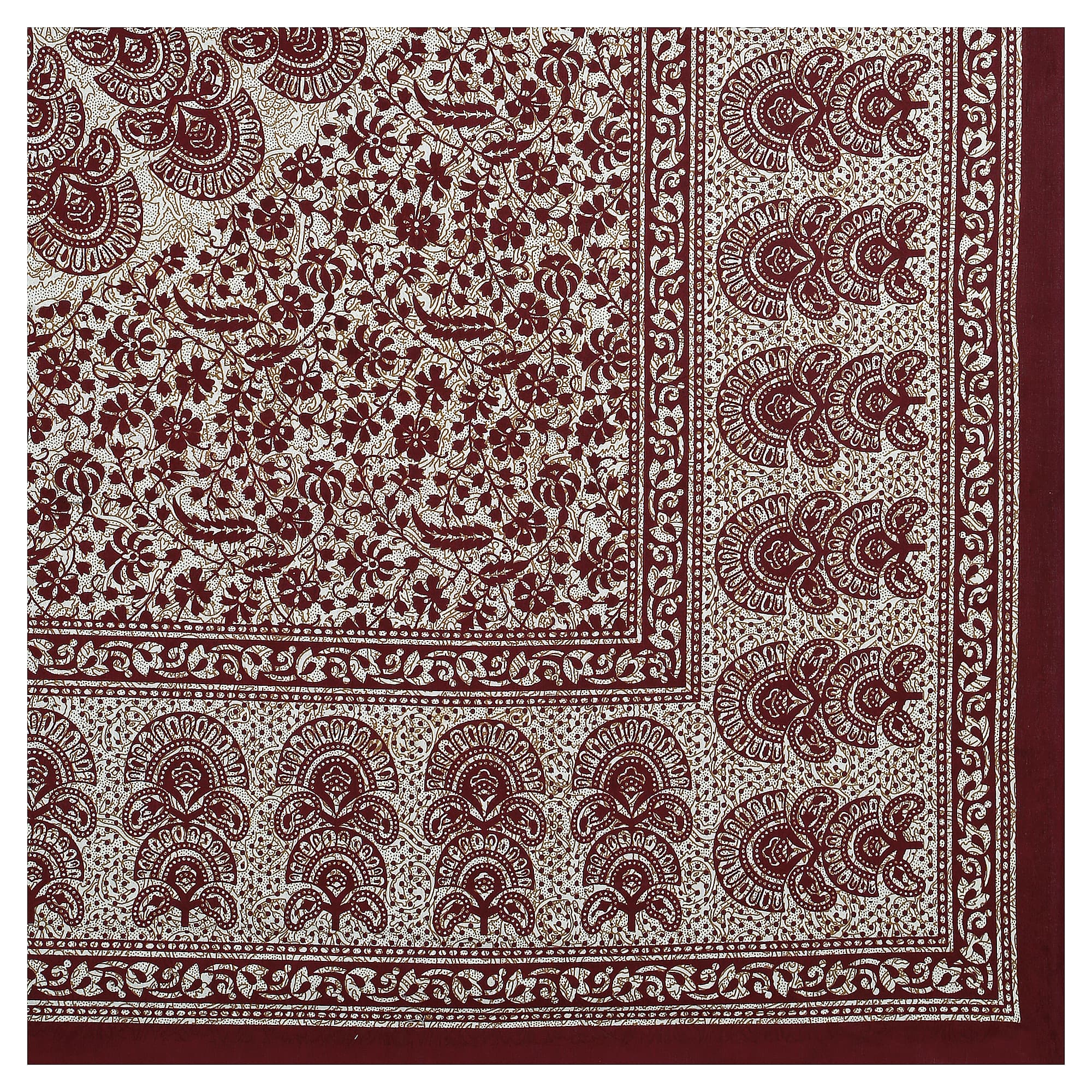 Eco Cotton Double Bedsheet with Peacock Mandala Print – 90x100 Inches + 2 Pillow Covers