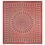 Eco Cotton Double Bedsheet with Peacock Mandala Print – 90x100 Inches + 2 Pillow Covers