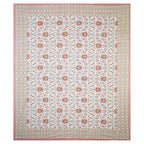 Eklavya Ikat Collection 95x108 Double Bedsheet with Geometric Ikat Patterns & Matching Pillow Covers