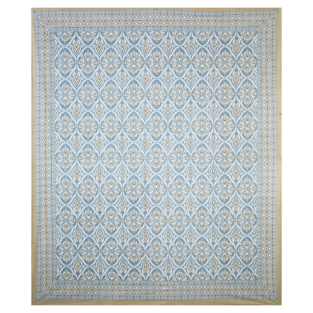 Eklavya Ikat Collection 95x108 Double Bedsheet with Classic Ikat Diamond Motifs & Matching Pillow Covers