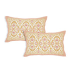 Eklavya Ikat Collection 95x108 Double Bedsheet with Classic Ikat Diamond Motifs & Matching Pillow Covers