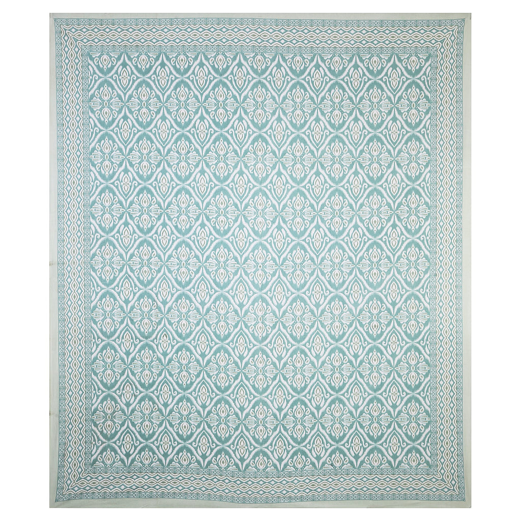 Eklavya Ikat Collection 95x108 Double Bedsheet with Classic Ikat Diamond Motifs & Matching Pillow Covers
