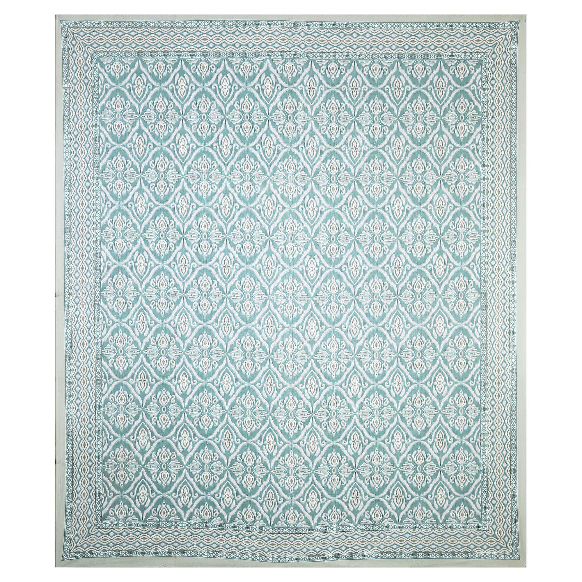 Eklavya Ikat Collection 95x108 Double Bedsheet with Classic Ikat Diamond Motifs & Matching Pillow Covers