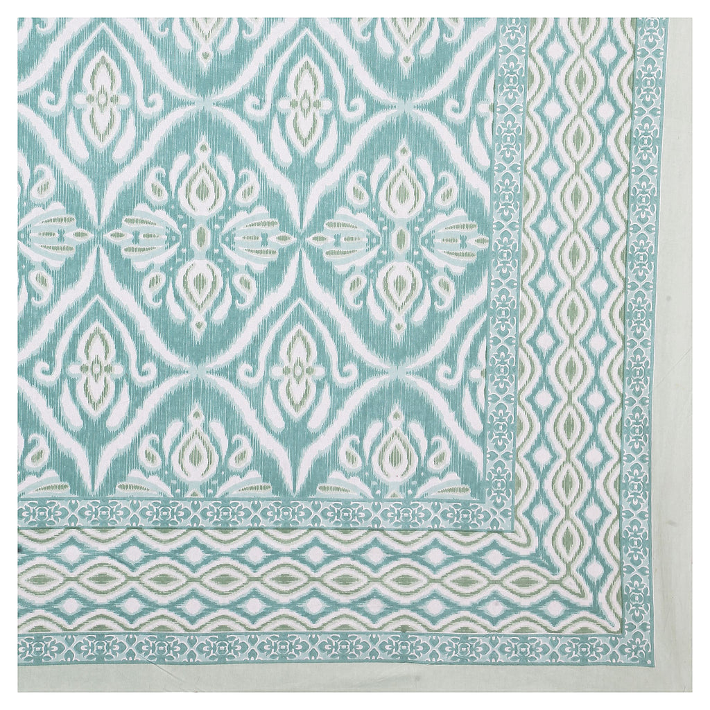 Eklavya Ikat Collection 95x108 Double Bedsheet with Classic Ikat Diamond Motifs & Matching Pillow Covers