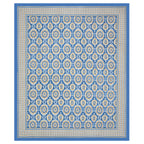 Eklavya Ikat Collection 95x108 Double Bedsheet with Traditional Circular Ikat Motifs & Matching Pillow Covers