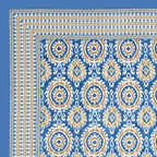 Eklavya Ikat Collection 95x108 Double Bedsheet with Traditional Circular Ikat Motifs & Matching Pillow Covers
