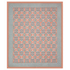 Eklavya Ikat Collection 95x108 Double Bedsheet with Traditional Circular Ikat Motifs & Matching Pillow Covers