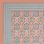 Eklavya Ikat Collection 95x108 Double Bedsheet with Traditional Circular Ikat Motifs & Matching Pillow Covers