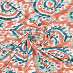 Eklavya Ikat Collection 95x108 Double Bedsheet with Traditional Circular Ikat Motifs & Matching Pillow Covers