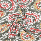 Eklavya Ikat Collection 95x108 Double Bedsheet with Traditional Circular Ikat Motifs & Matching Pillow Covers