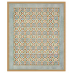 Eklavya Ikat Collection 95x108 Double Bedsheet with Traditional Circular Ikat Motifs & Matching Pillow Covers