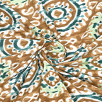 Eklavya Ikat Collection 95x108 Double Bedsheet with Traditional Circular Ikat Motifs & Matching Pillow Covers