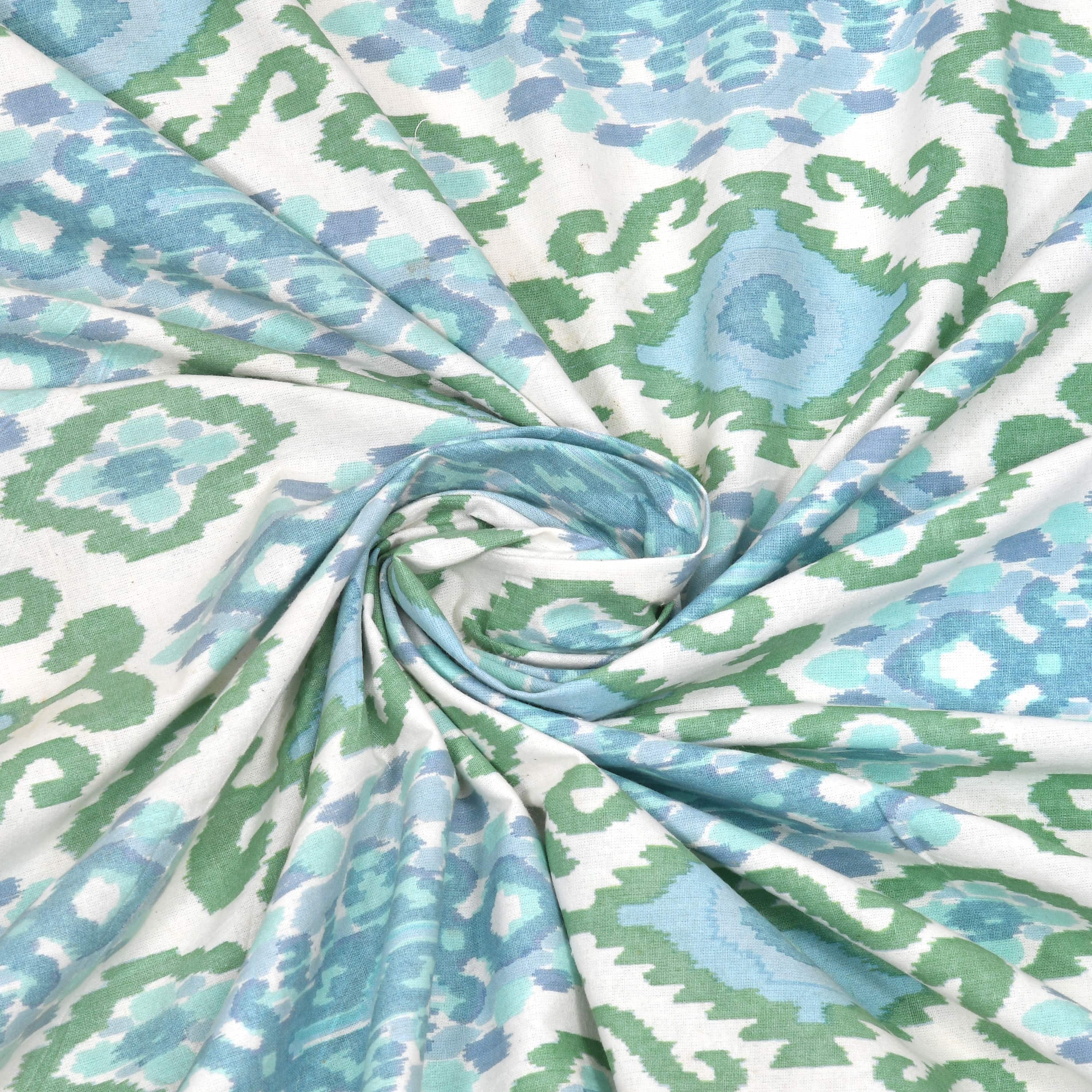 Eklavya Ikat Collection 95x108 Double Bedsheet with Heritage Paisley Ikat Motifs & Matching Pillow Covers
