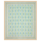 Eklavya Ikat Collection 95x108 Double Bedsheet with Heritage Paisley Ikat Motifs & Matching Pillow Covers
