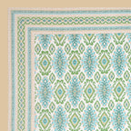 Eklavya Ikat Collection 95x108 Double Bedsheet with Heritage Paisley Ikat Motifs & Matching Pillow Covers