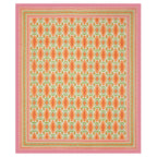 Eklavya Ikat Collection 95x108 Double Bedsheet with Heritage Paisley Ikat Motifs & Matching Pillow Covers