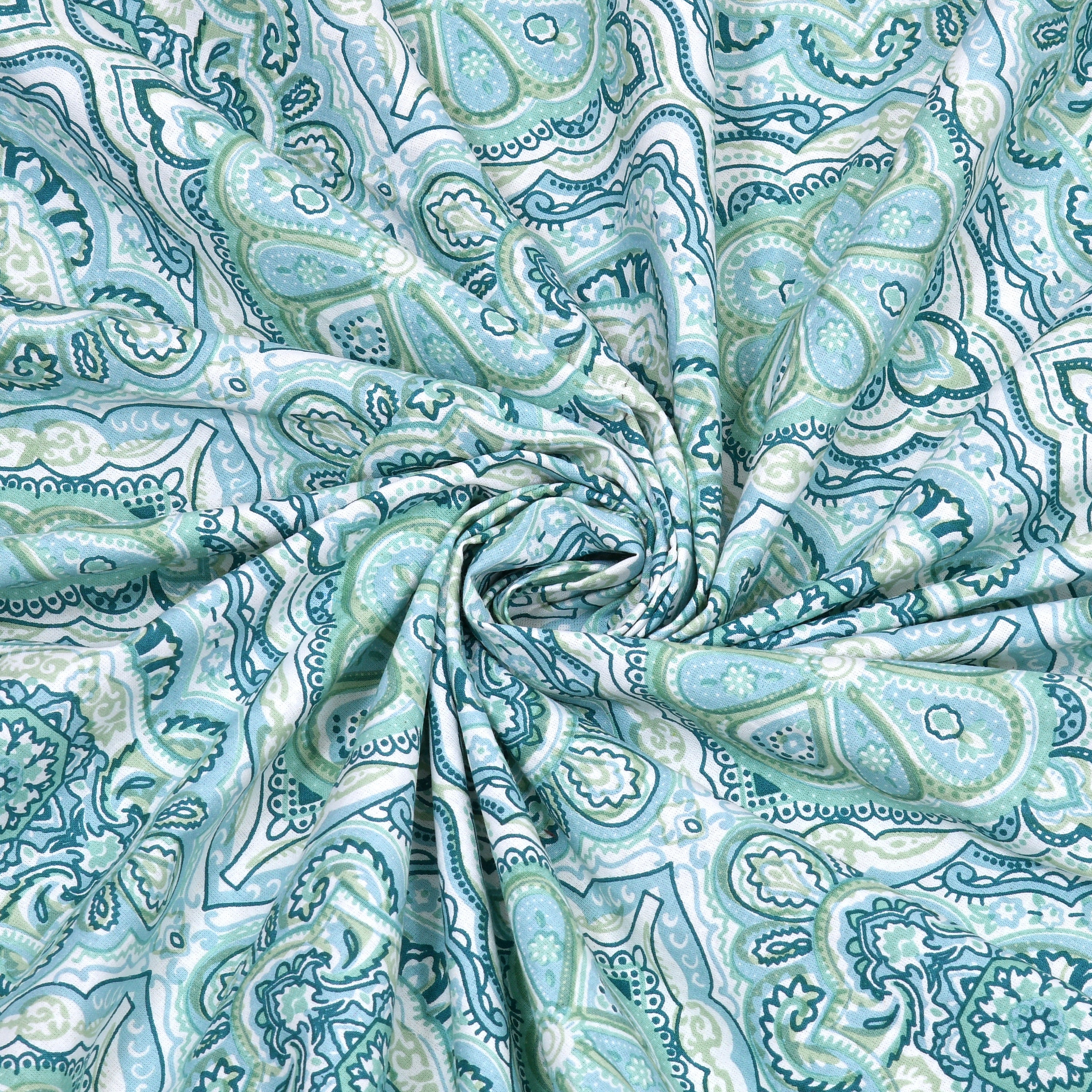 Eklavya Ikat Collection 95x108 Double Bedsheet with Geometric Floral Diamond Patterns & Pillow Covers