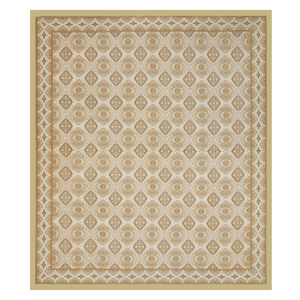 Eklavya Ikat Collection 95x108 Double Bedsheet with Geometric Floral Diamond Patterns & Pillow Covers