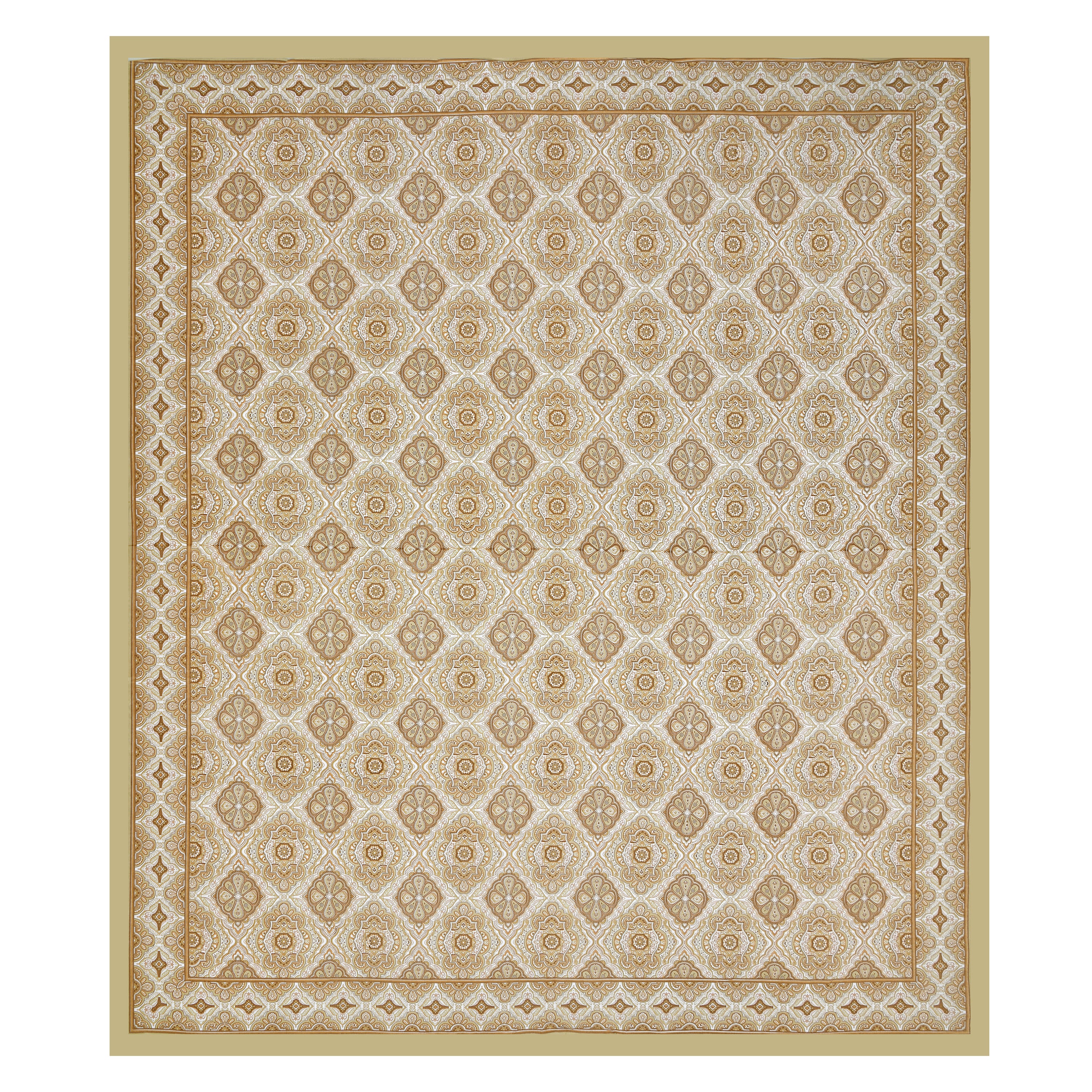 Eklavya Ikat Collection 95x108 Double Bedsheet with Geometric Floral Diamond Patterns & Pillow Covers