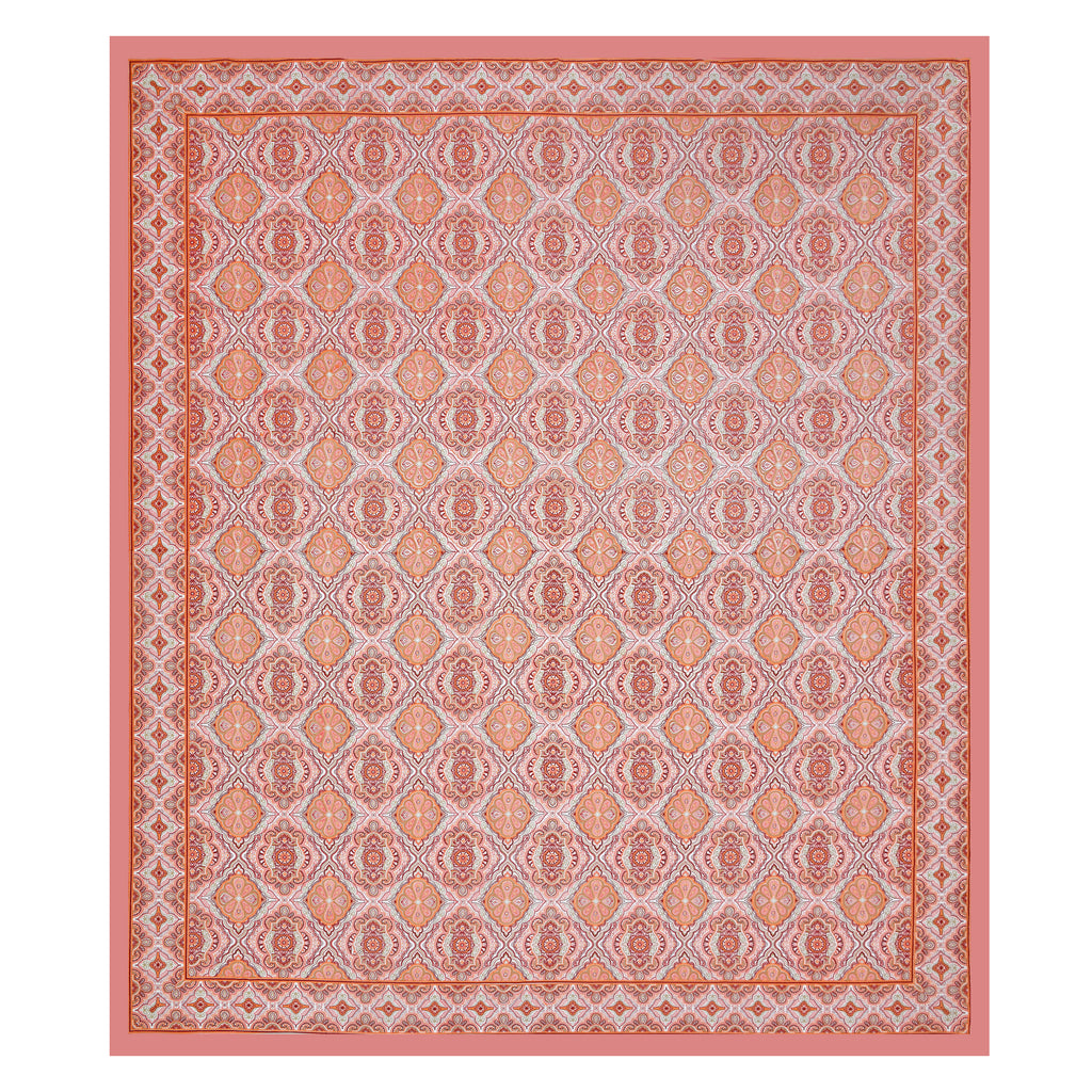 Eklavya Ikat Collection 95x108 Double Bedsheet with Geometric Floral Diamond Patterns & Pillow Covers