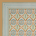 Eklavya Ikat Collection 95x108 Double Bedsheet with Traditional Circular Ikat Motifs & Matching Pillow Covers
