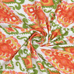Eklavya Ikat Collection 95x108 Double Bedsheet with Heritage Paisley Ikat Motifs & Matching Pillow Covers