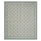 Eklavya Ikat Collection 95x108 Double Bedsheet with Geometric Floral Diamond Patterns & Pillow Covers