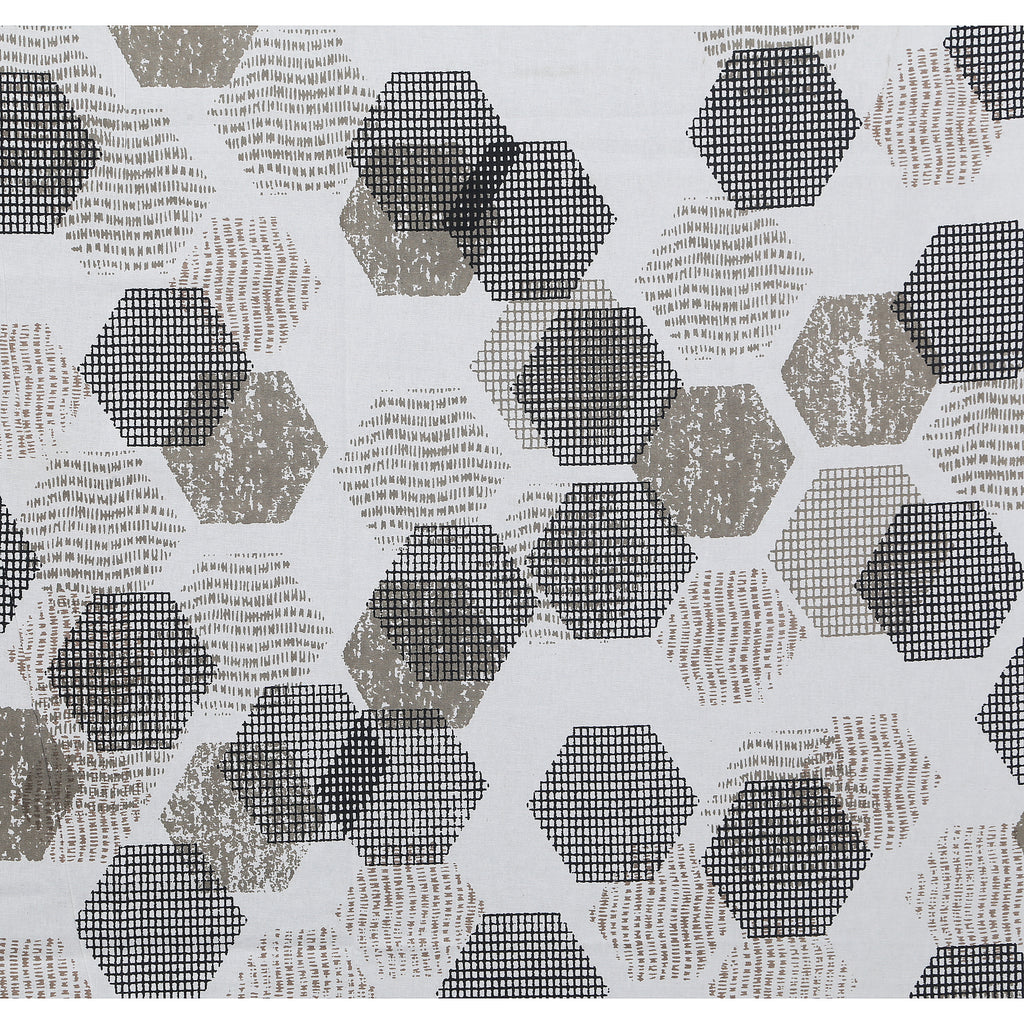 Geometrical Print Cotton Bedsheet Set | 100% Cotton | 70x100 Inches with 2 Pillow Covers