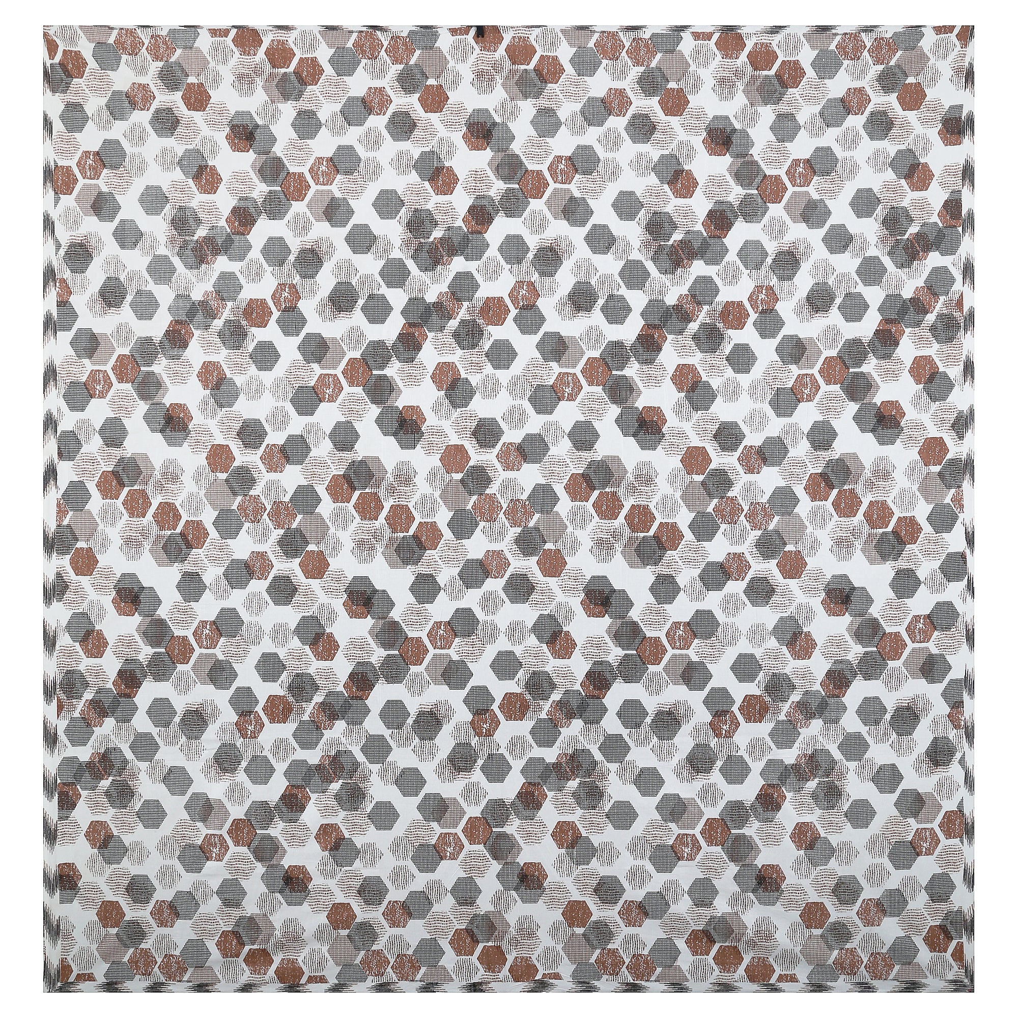 Geometrical Print Cotton Bedsheet Set | 100% Cotton | 70x100 Inches with 2 Pillow Covers