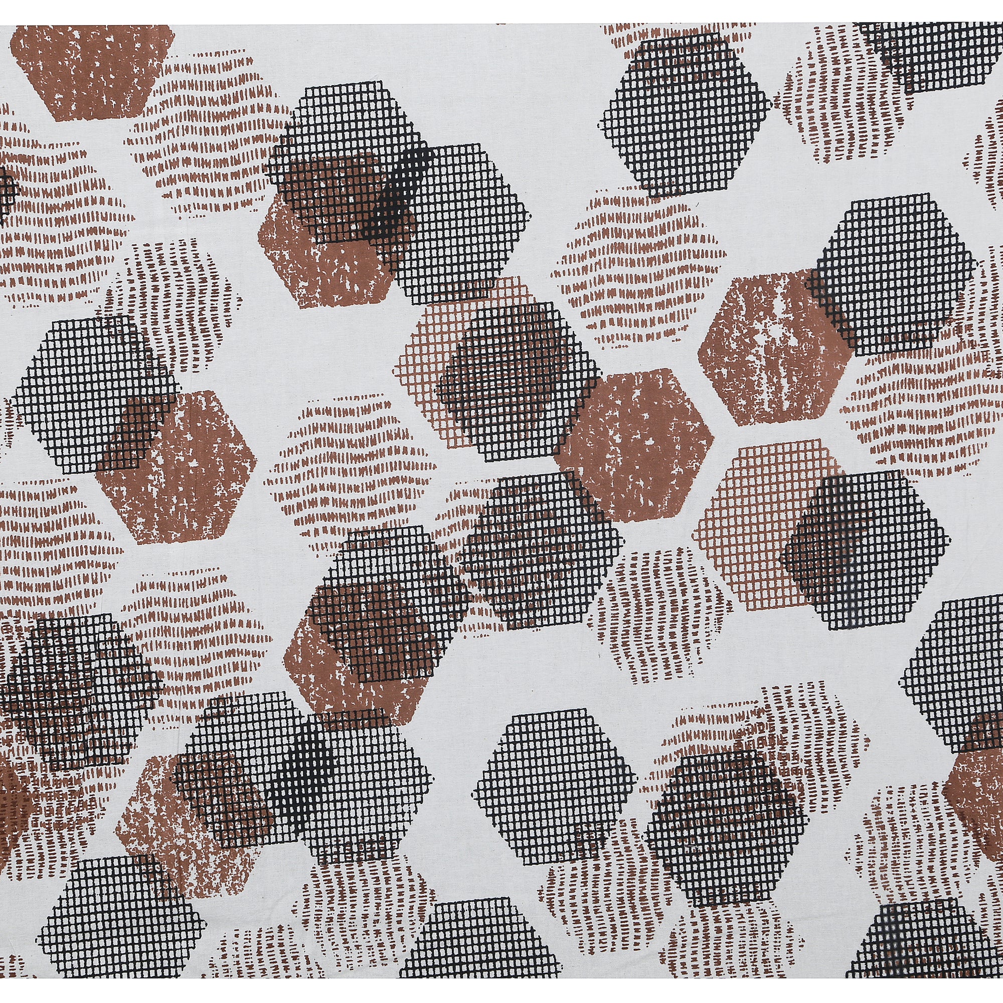 Geometrical Print Cotton Bedsheet Set | 100% Cotton | 70x100 Inches with 2 Pillow Covers