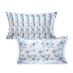 Premium Geometric Design Single Cotton Bedsheet Set | 70x100 Inches | 100% Cotton with 2 Pillow Covers