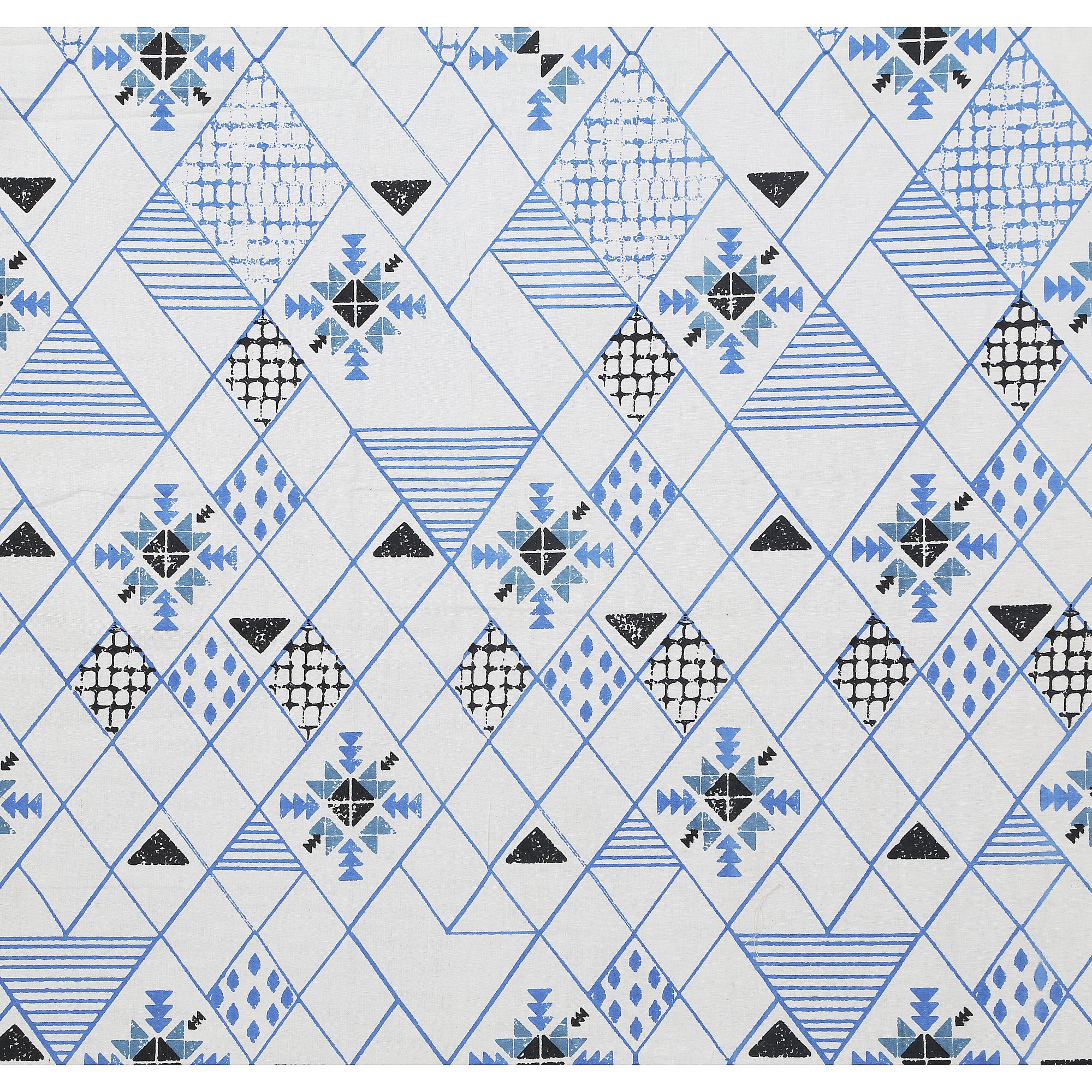 Premium Geometric Design Single Cotton Bedsheet Set | 70x100 Inches | 100% Cotton with 2 Pillow Covers