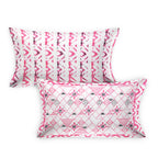 Premium Geometric Design Single Cotton Bedsheet Set | 70x100 Inches | 100% Cotton with 2 Pillow Covers