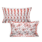 Premium Geometric Design Single Cotton Bedsheet Set | 70x100 Inches | 100% Cotton with 2 Pillow Covers