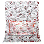 Premium Geometric Design Single Cotton Bedsheet Set | 70x100 Inches | 100% Cotton with 2 Pillow Covers