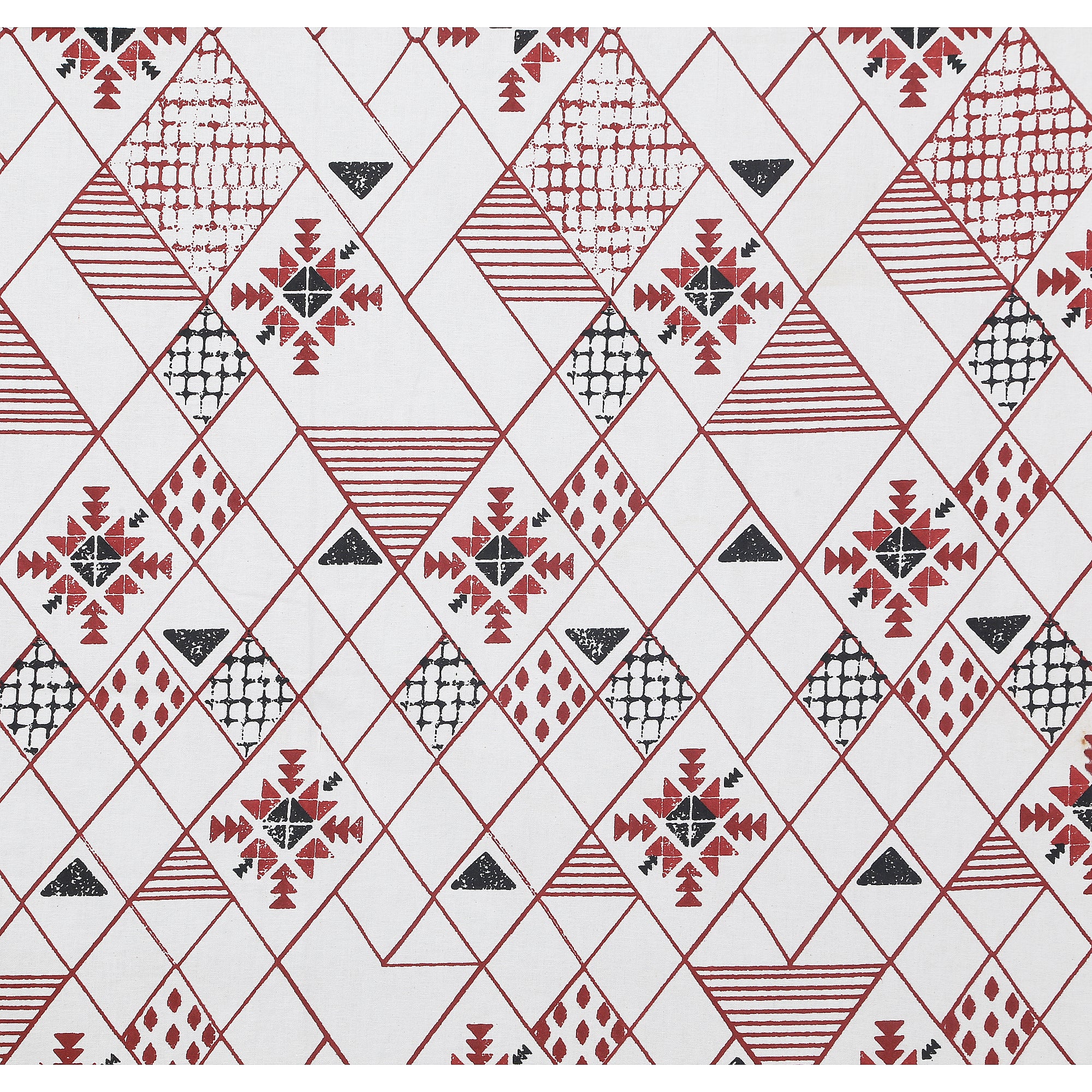 Premium Geometric Design Single Cotton Bedsheet Set | 70x100 Inches | 100% Cotton with 2 Pillow Covers