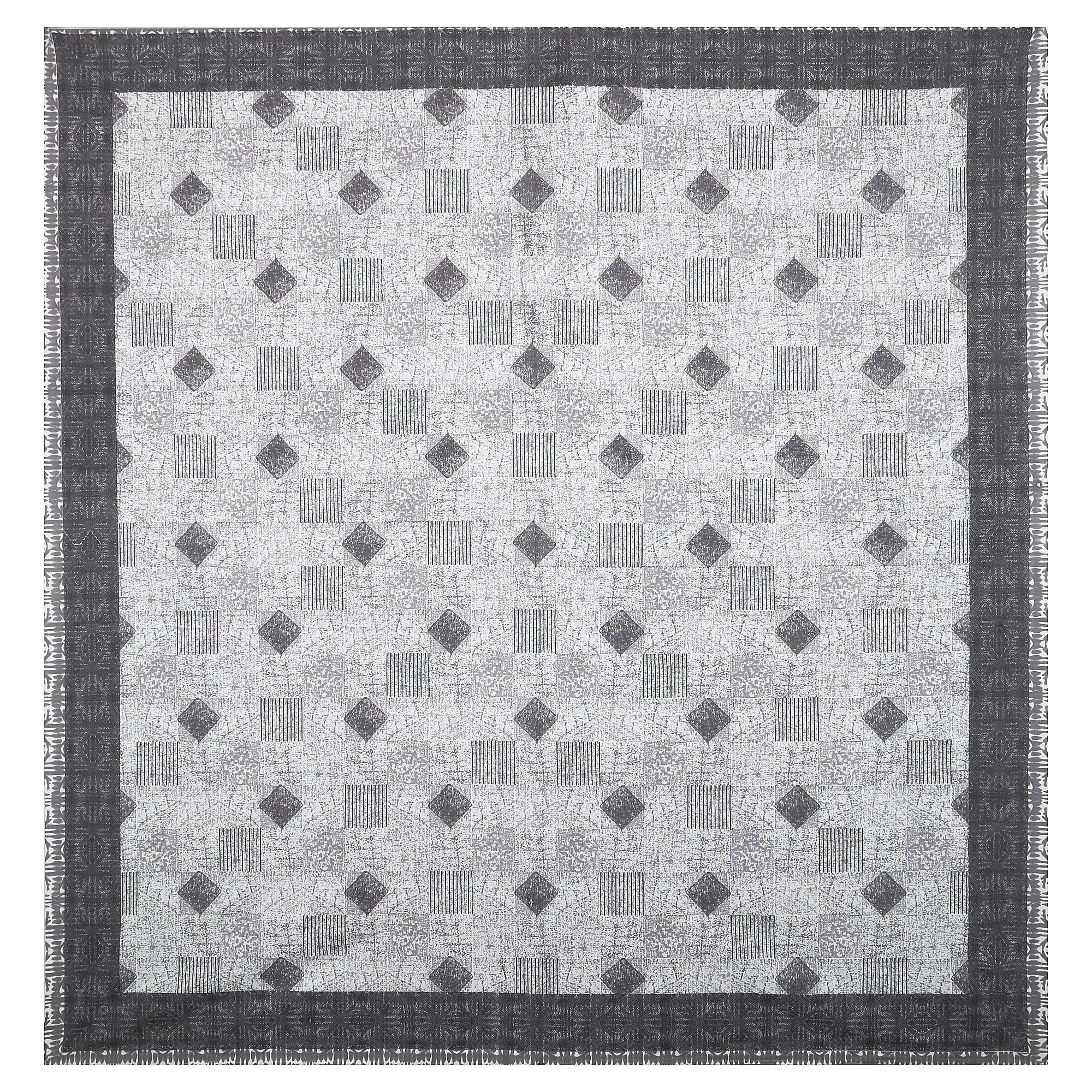 Luxury 100% Cotton Geometric Single Bedsheet Set | 70x100 Inches | Soft & Breathable with 2 Pillow Covers