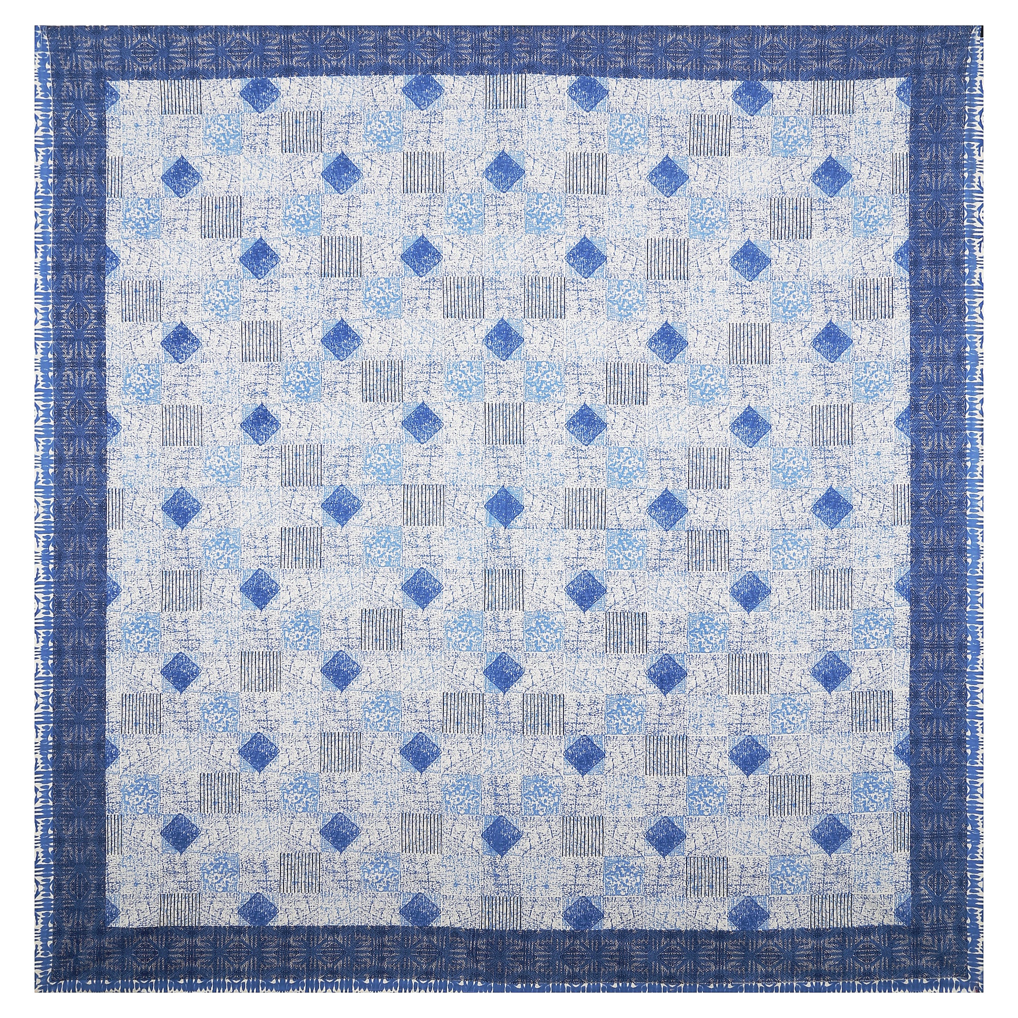 Luxury 100% Cotton Geometric Single Bedsheet Set | 70x100 Inches | Soft & Breathable with 2 Pillow Covers