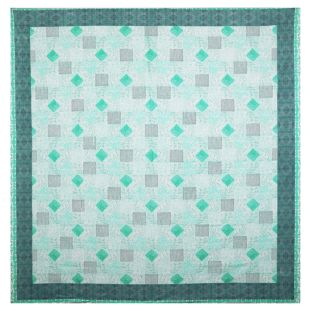 Luxury 100% Cotton Geometric Single Bedsheet Set | 70x100 Inches | Soft & Breathable with 2 Pillow Covers
