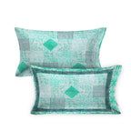 Luxury 100% Cotton Geometric Single Bedsheet Set | 70x100 Inches | Soft & Breathable with 2 Pillow Covers